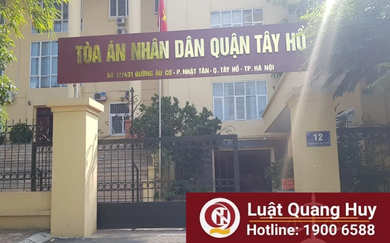 Thông tin địa chỉ tòa án nhân dân quận Tây Hồ - Thành phố Hà Nội